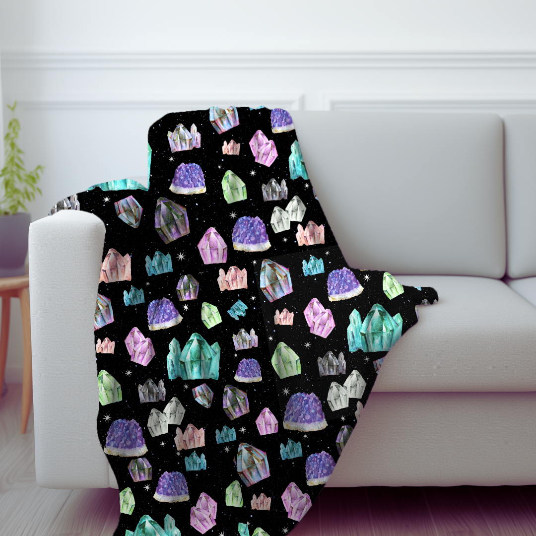 Cosmic Crystal Velveteen Plush Blanket