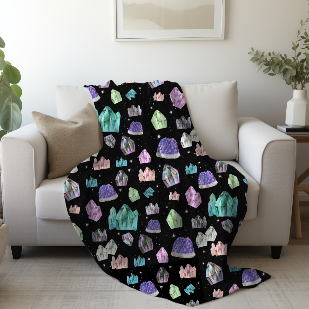 Cosmic Crystal Velveteen Plush Blanket